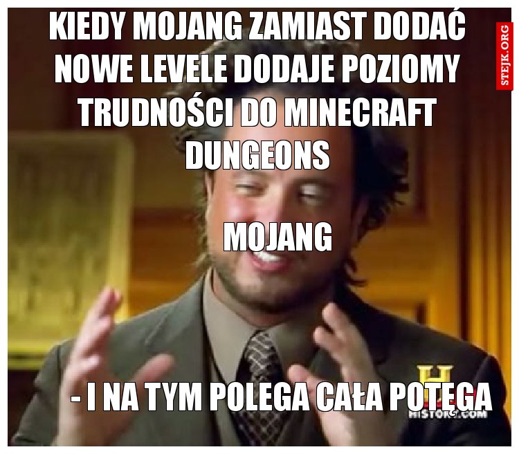 Kiedy Mojang zamiast dodać nowe levele dodaje poziomy trudności do Minecraft Dungeons