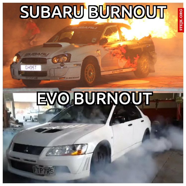 Subaru burnout