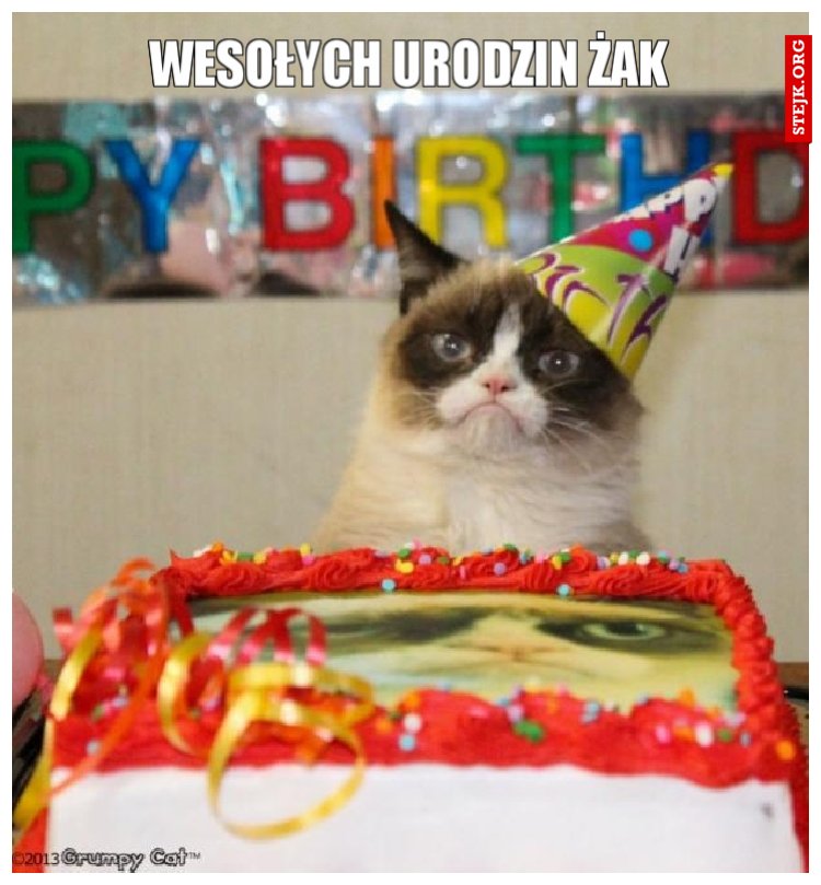 wesołych urodzin żak