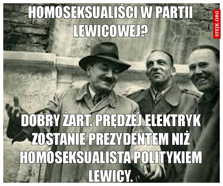Homoseksualiści w partii lewicowej?