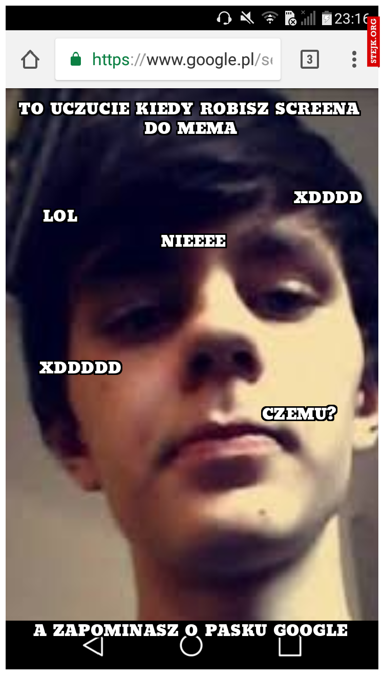 To uczucie kiedy robisz screena do mema