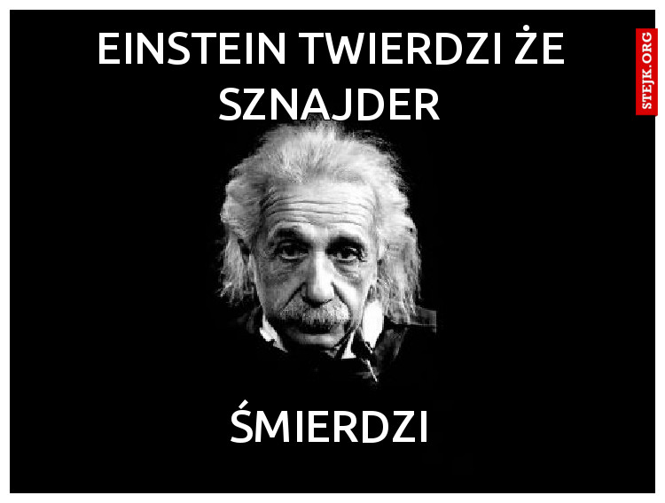 Einstein twierdzi że Sznajder