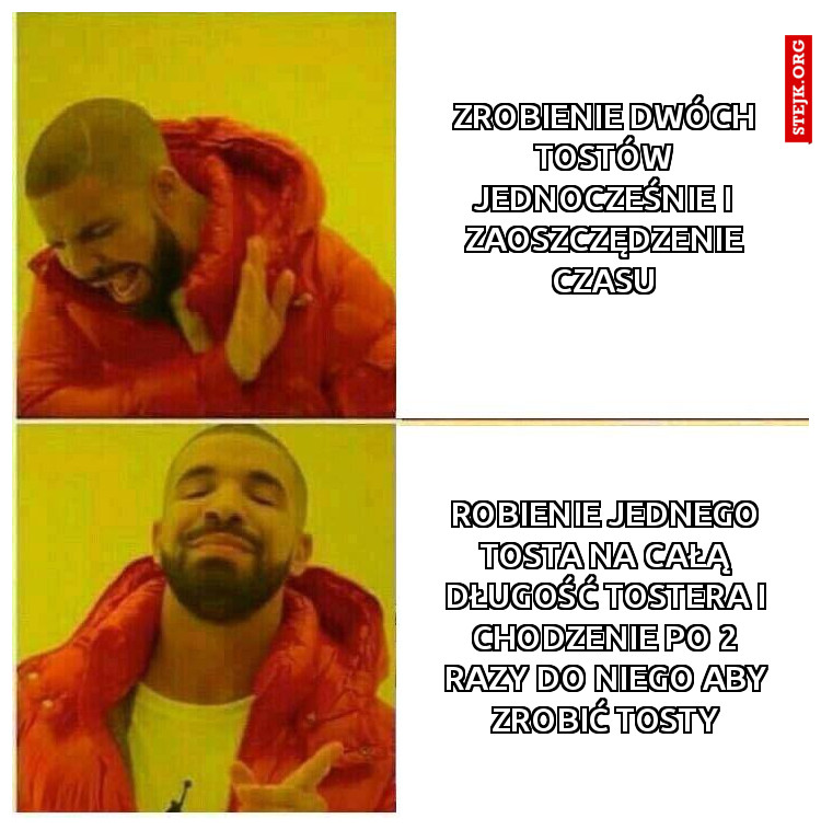 Zrobienie dwóch tostów jednocześnie i zaoszczędzenie czasu