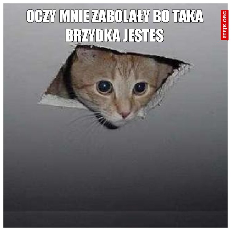 OCZY MNIE ZABOLAŁY BO TAKA BRZYDKA JESTES