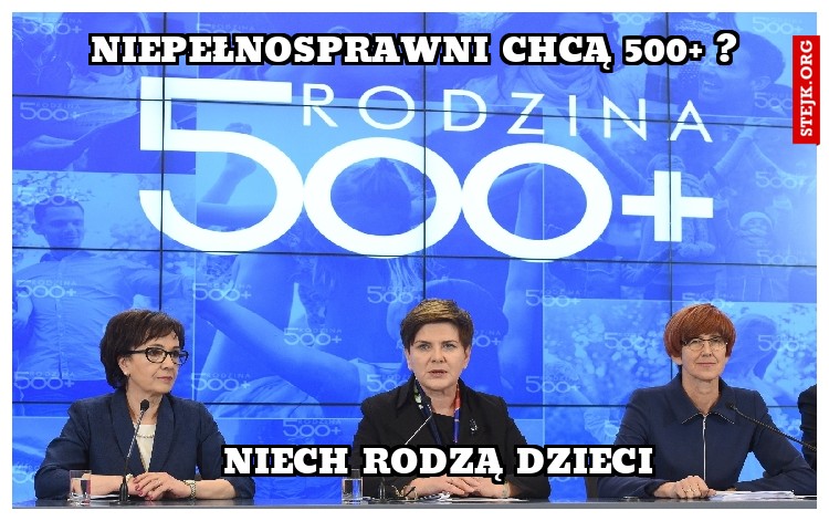 niepełnosprawni chcą 500  ?