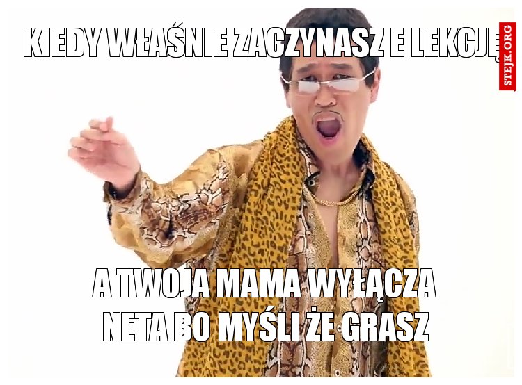 Kiedy właśnie zaczynasz e lekcję