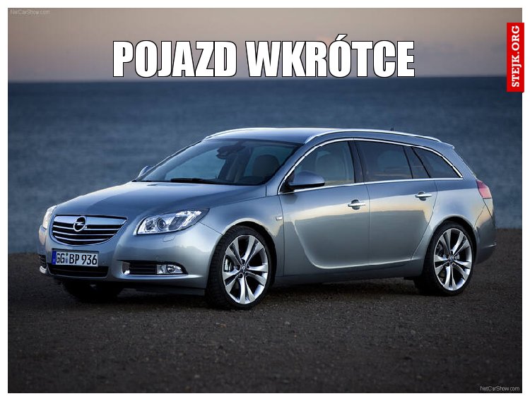 Pojazd wkrótce