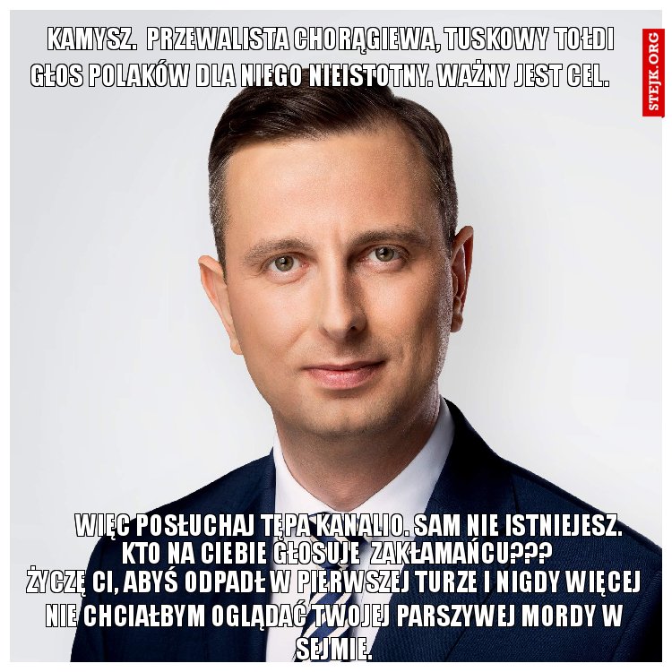 kamysz.  Przewalista chorągiewa, tuskowy Tołdi