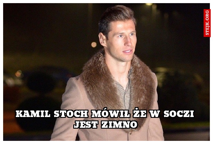 Kamil Stoch mówił że w Soczi jest zimno