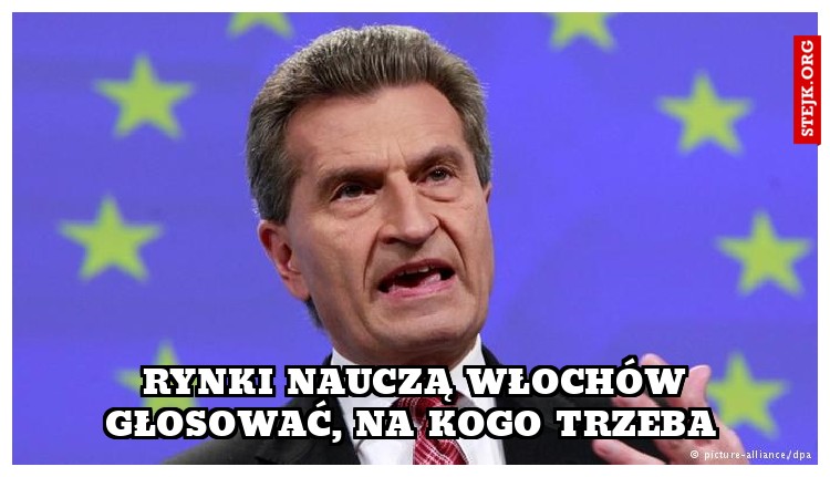 Rynki nauczą Włochów głosować, na kogo trzeba 