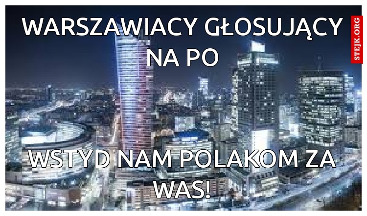 warszawiacy głosujący na po