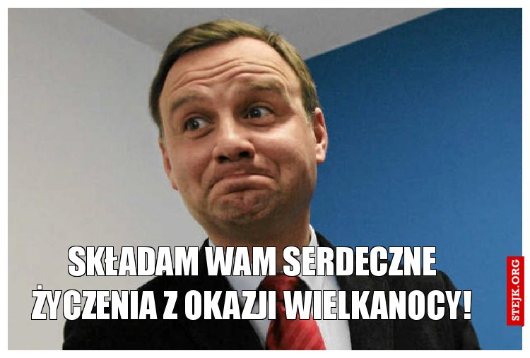 SKŁadam wam serdeczne życzenia z okazji wielkanocy!
