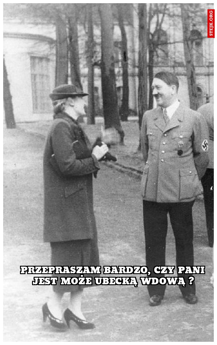 Przepraszam bardzo, czy pani jest może ubecką wdową ?