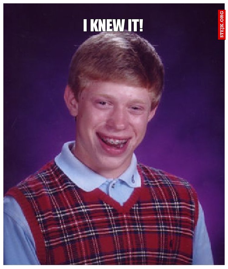 I Knew it!