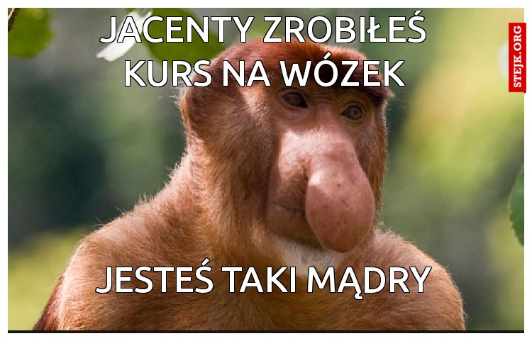 jacenty zrobiłeś kurs na wózek