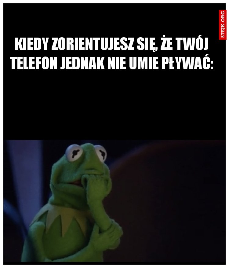 Kiedy zorientujesz się, że twój telefon jednak nie umie pływać:
