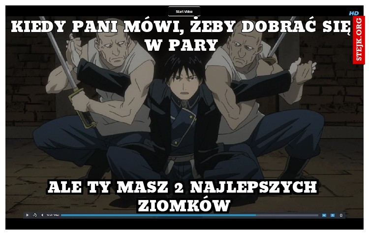 Kiedy pani mówi, żeby dobrać się w pary