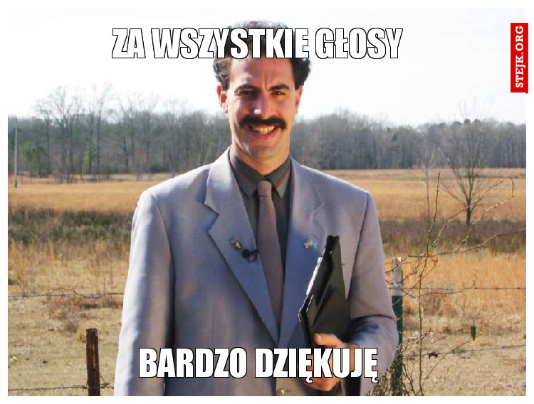 ZA WSZYSTKIE GŁOSY