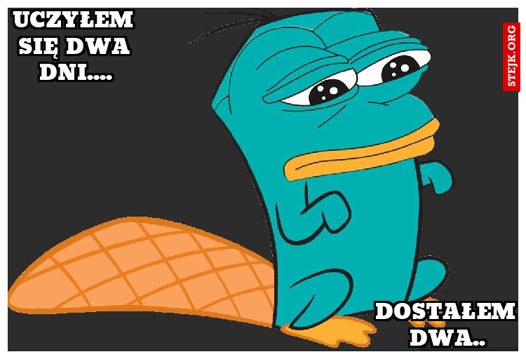 Uczyłem się dwa dni....