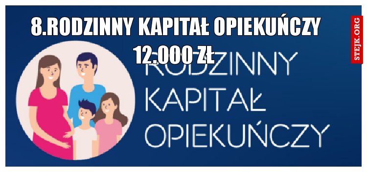  8.RODZINNY KAPITAŁ OPIEKUŃCZY 12.000 ZŁ