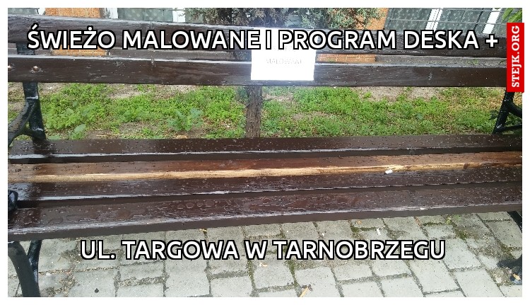 Świeżo malowane i program deska  