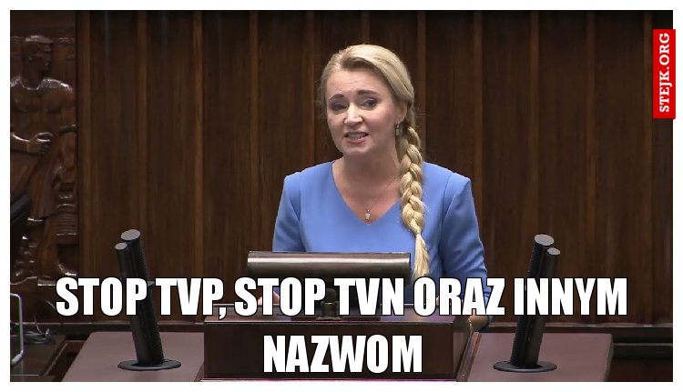 Stop tvp, stop tvn oraz innym nazwom