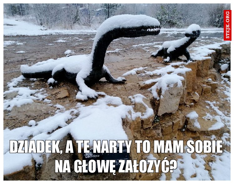 dziadek, a te narty to mam sobie na głowę załozyć?