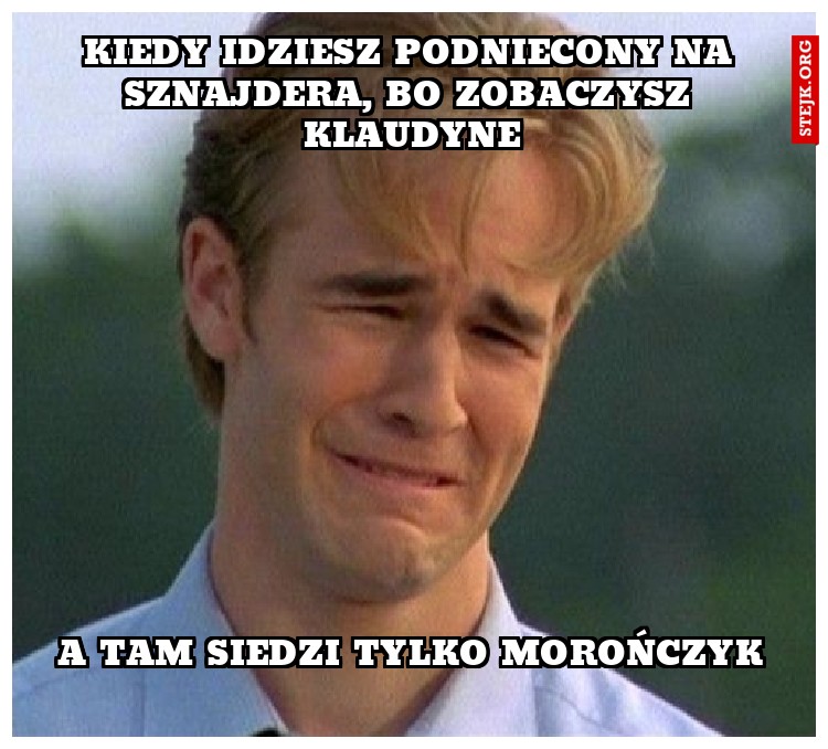 Kiedy idziesz podniecony na sznajdera, bo zobaczysz Klaudyne