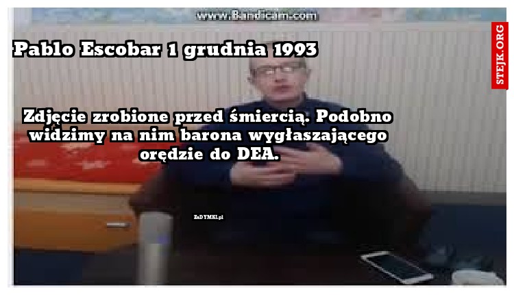 Pablo Escobar 1 grudnia 1993
