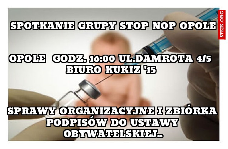 Spotkanie Grupy STOP NOP OPOLE
