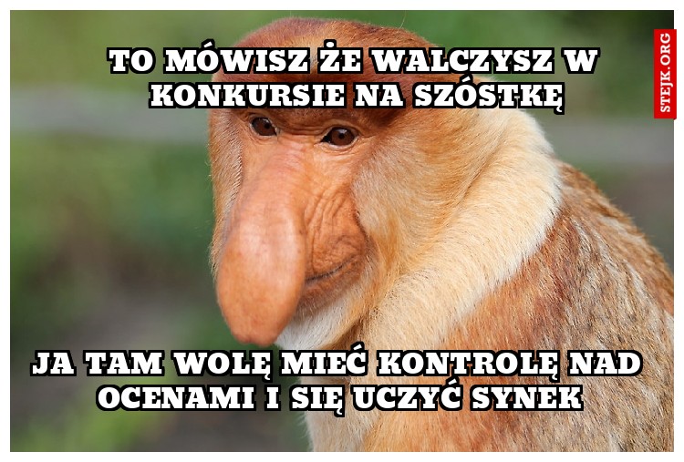 to mówisz że walczysz w konkursie na szóstkę