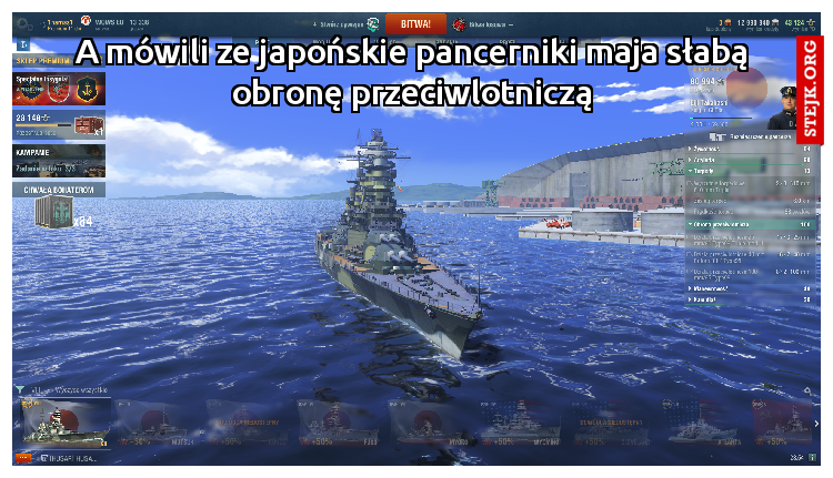 A mówili ze japońskie pancerniki maja słabą obronę przeciwlotniczą