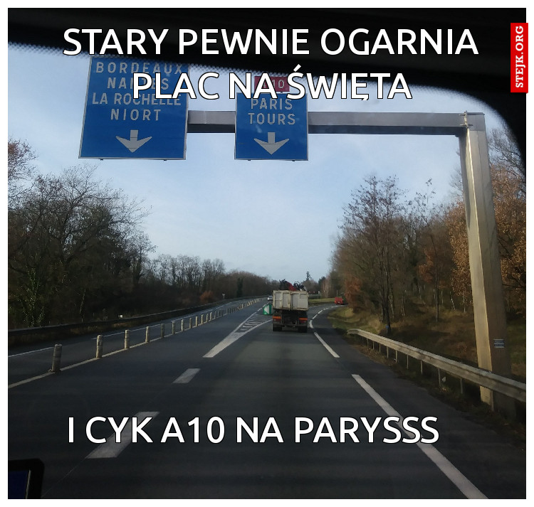 Stary pewnie ogarnia plac na Święta