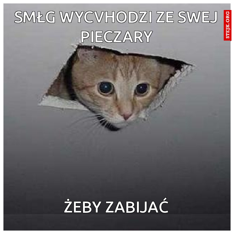 smłg wycvhodzi ze swej pieczary