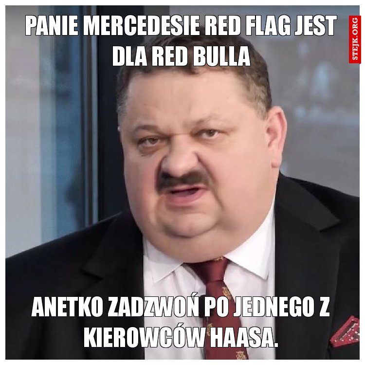 Panie Mercedesie Red Flag jest dla Red Bulla