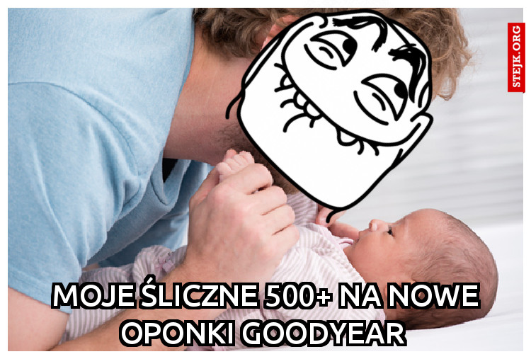 moje śliczne 500  na nowe oponki goodyear