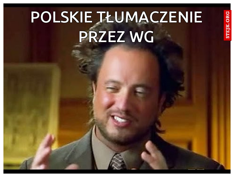 Polskie tłumaczenie przez wg