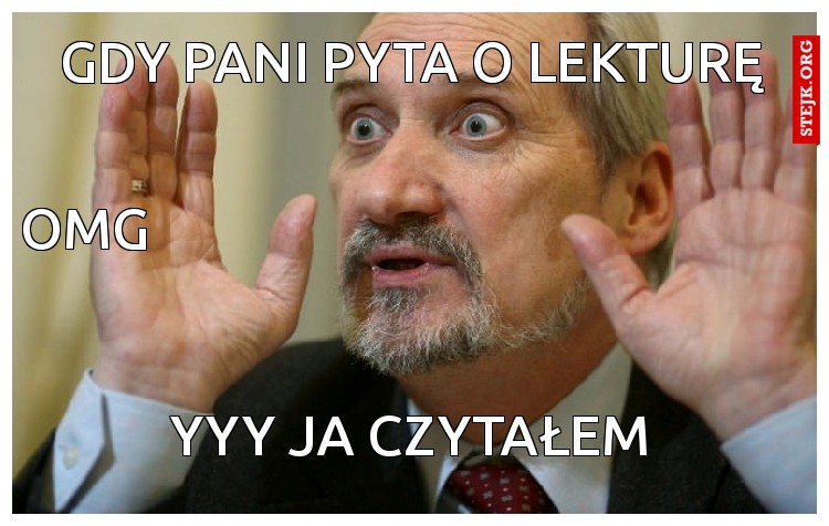 gdy pani pyta o lekturę