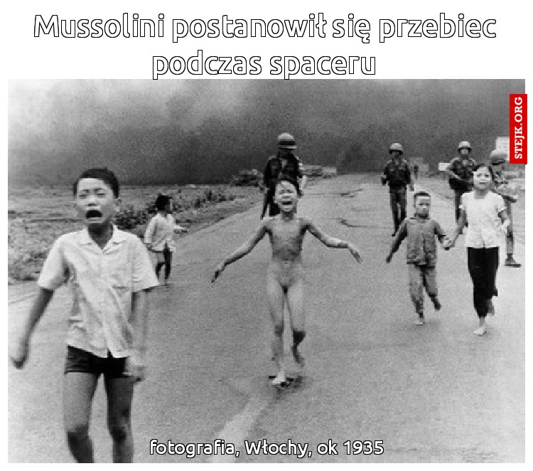 Mussolini postanowił się przebiec podczas spaceru