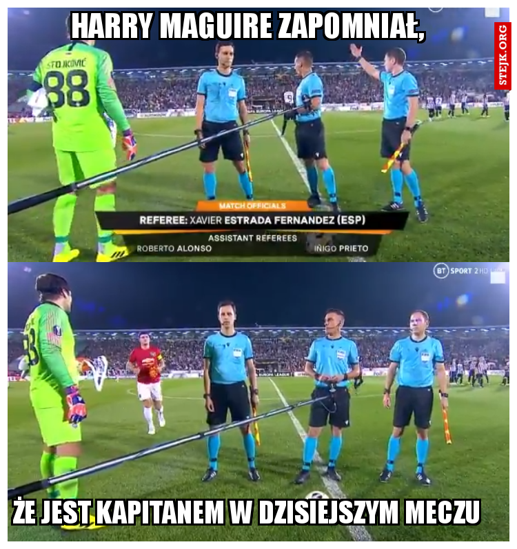 harry maguire zapomniał, 