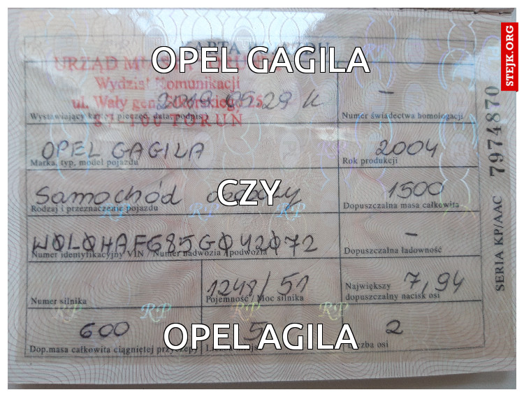 OPEL GAGILA