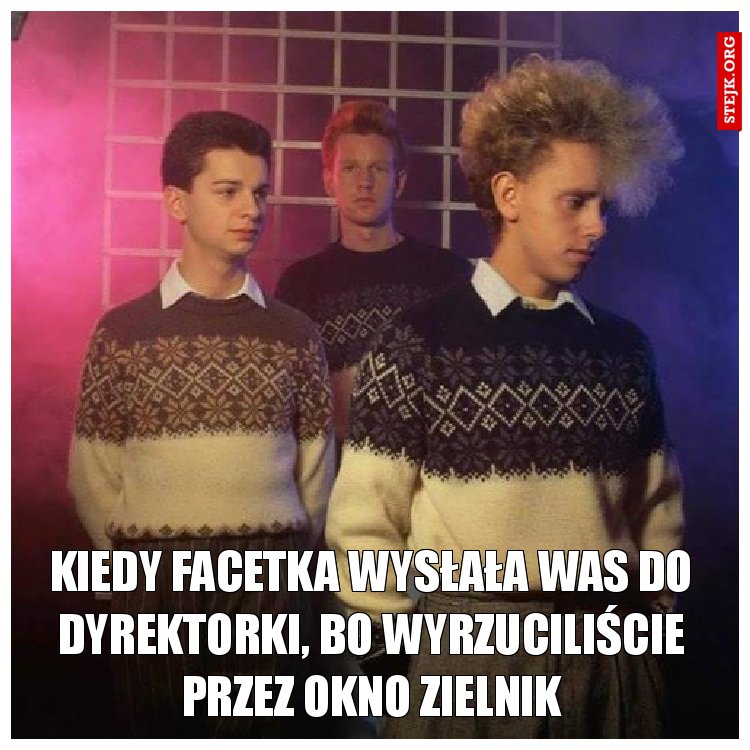 Kiedy facetka wysłała was do dyrektorki, bo wyrzuciliście przez okno zielnik