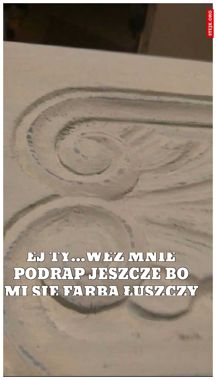 ej ty...weź mnie podrap jeszcze bo mi się farba łuszczy