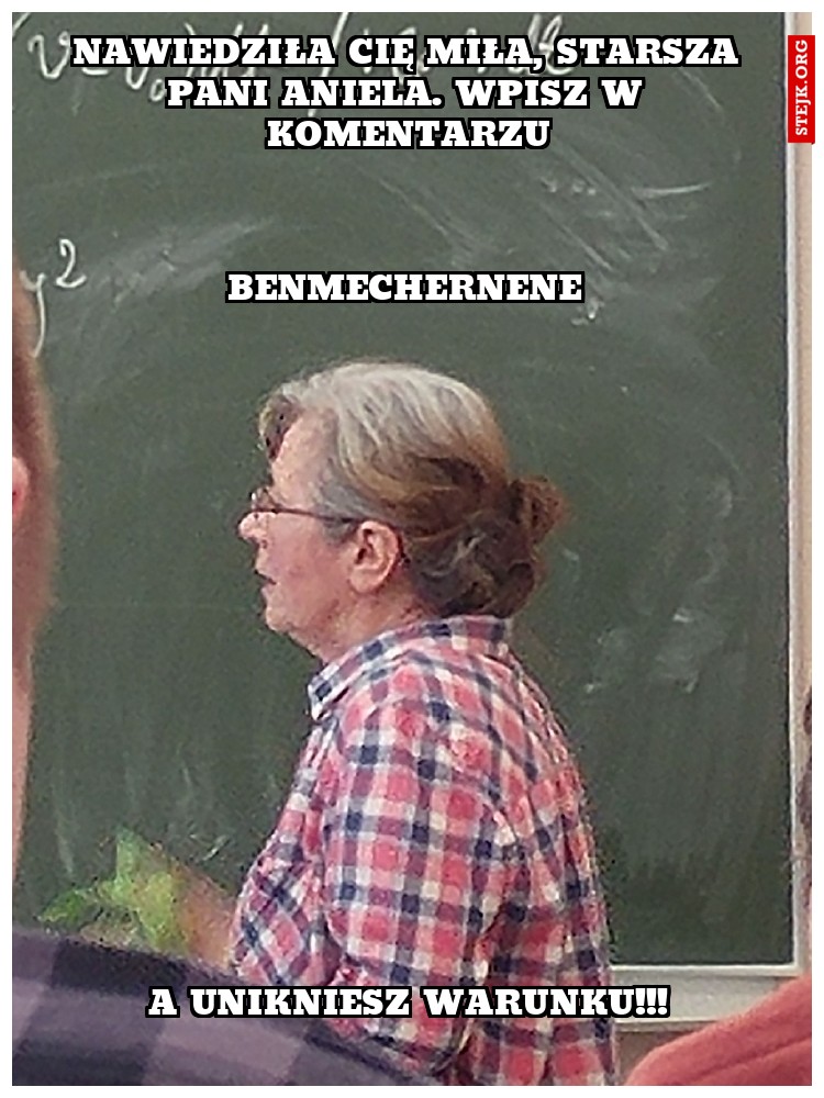 Nawiedziła Cię miła, starsza pani aniela. Wpisz w komentarzu