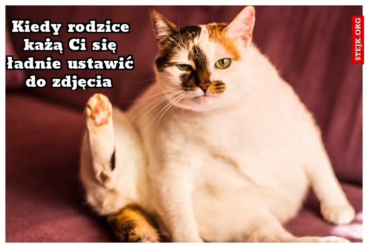 Kiedy rodzice każą Ci się ładnie ustawić do zdjęcia 