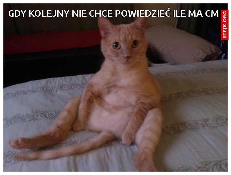 Gdy kolejny nie chce powiedzieć ile ma cm
