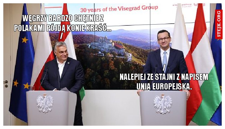 Nalepiej ze stajni z napisem unia europejska.