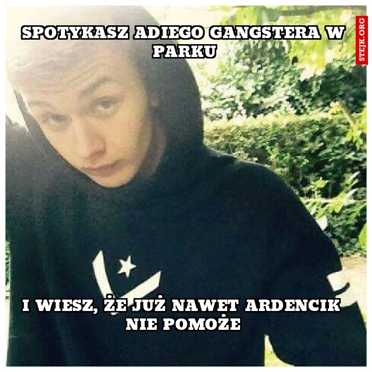 Spotykasz Adiego Gangstera w parku