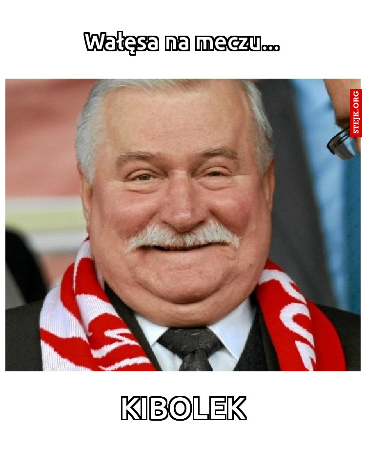 Wałęsa na meczu...