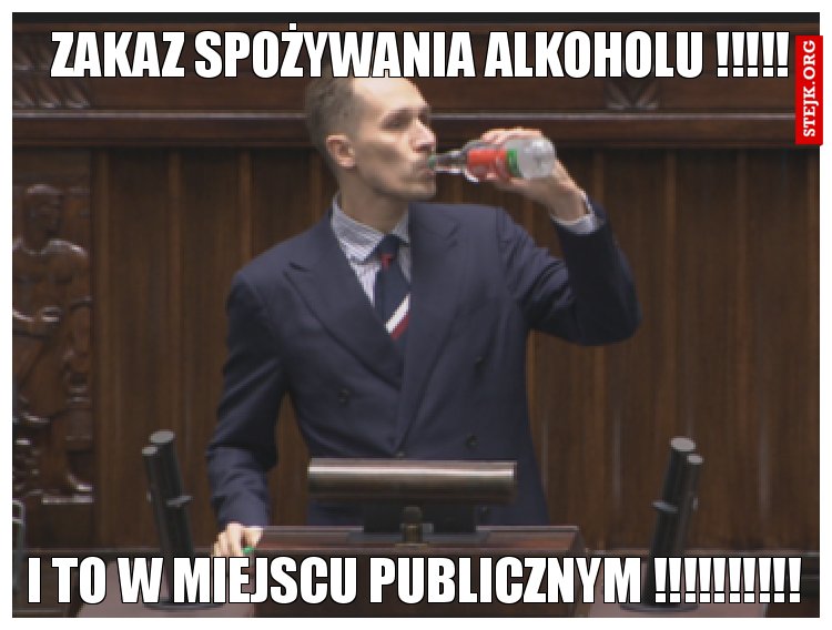 zakaz spożywania alkoholu !!!!!
